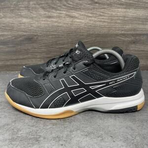 Asics Gel Rocket 8 Sneakers Womens Size 9 Black Gum Volleyball Shoes Trainer